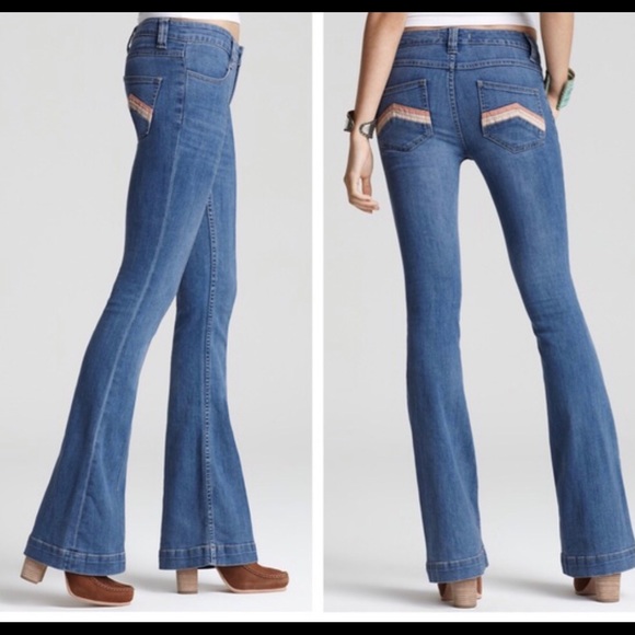Free People Denim - Free People Pintuck LA disco bell bottom jeans 28